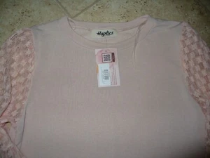 Haptics by Holly Harper rosa Luftpolsterärmel Größe Large neu mit Etikett - Bild 1 von 5