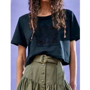 Hunter Bell Black Roberts T-shirt Black Top - Picture 1 of 8