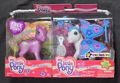 ¡Nuevo! Juego sellado My Little Pony Wing Wishes & Spring Fever 2004 R EE. UU. MLP G3 Foto 1 de 4