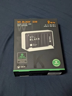 Western Digital WD WD_BLACK D30  USB-C Game Drive SSD for Xbox - 2TB - NEW! - Image 1 of 2