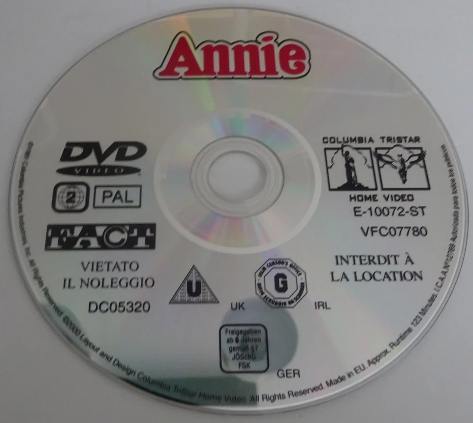 Annie (DVD, 2000) DISC ONLY - Image 1 of 1