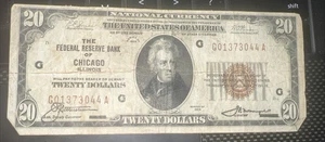 FR.1870-G 1929 Chicago $20 Federal Reserve Bank Note Fine - Picture 1 of 10
