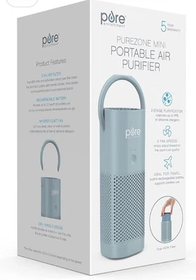Mini purificador de aire portátil Pure Enrichment PureZone/azul Starlight/NUEVO/ Foto 1 de 4