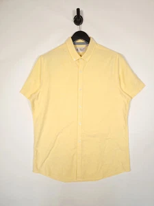 Original Pinguin Kurzarm Hemd Größe L Herren Gelb 100% Baumwolle - Bild 1 von 3