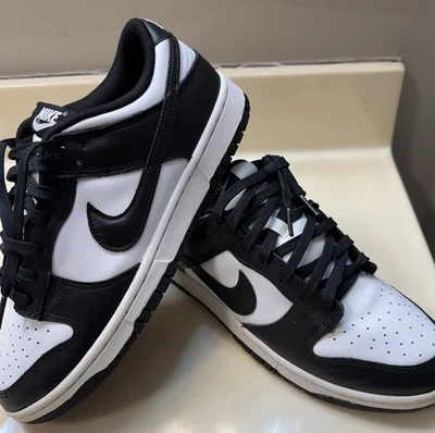 Tênis Nike masculino tamanho 9 Dunk Low Panda (DD1391 100) branco/preto-branco - Imagem 1 de 4