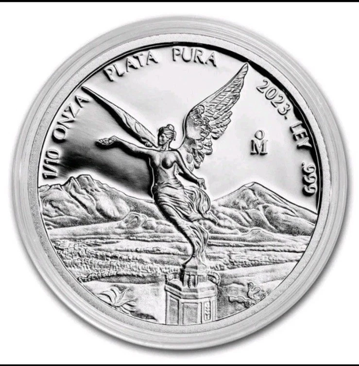🇺🇸2023 Mexico Libertad 1/10oz Silver Proof Coin. - Image 1 of 4