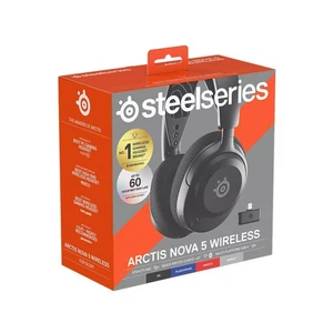 Steelseries Arctis Nova 5 Wireless PC Gaming Headset Black Boom Microphone Pc - Picture 1 of 10