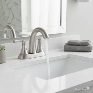 PFISTER RANCHO Gebürstetes Nickel Spot Defense 4" Center Set Badezimmer Wasserhahn - NEU! - Bild 1 von 3