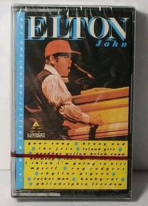1980s NEW FACTORY SEALED Vintage Elton John Cassette Tape Rock Blues Pop Rock - Foto 1 di 14