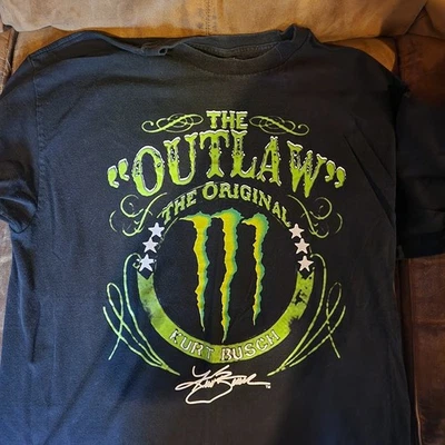 Camisa grande para hombre Kurt Busch Original Outlaw Monster Energy Panic Switch NASCAR  Foto 1 de 2