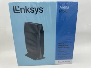 Router de malla Linksys Arena Pro 6 E8450 doble banda WiFi 6 AX3200 25+ dispositivos nuevo - Imagen 1 de 6