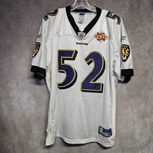 Reebok Authentic NFL Baltimore Ravens Ray Lewis 52 Superbowl XXXV Jersey 48 XL - Picture 1 of 10