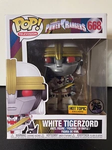 Power Rangers Funko Pop! Television #668 White Tigerzord Hot Topic Exclusive - Foto 1 di 5