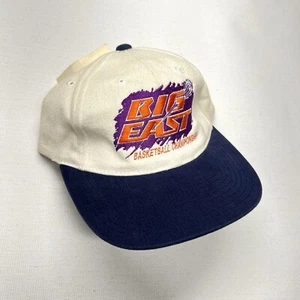 VTG Big East Championship Hat Cap Mens White Blue Basketball NCAA 90s W/ TAG - Picture 1 of 13