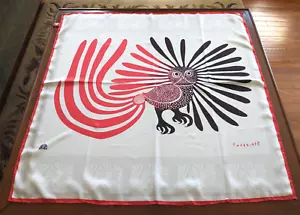 Seltenes verzaubertes Eulen Seidentuch von Kenojuak Ashevak - Bild 1 von 9