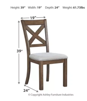 Moriville Beige Upholstered Side Chair Set of 2 by Ashley Furniture - Image 1 of 4