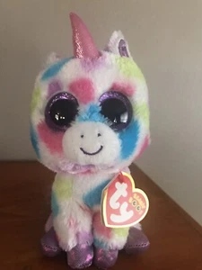 Ty Beanie Boos - WISHFUL the Unicorn (6 Inch) - MINT with MINT TAGS - Retired - Picture 1 of 6