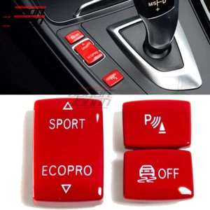 Red Replace For BMW F20 F22 F30 F32 F33 F36 12+ Console Gear Shifter Button Kits - Picture 1 of 5
