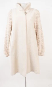 Abrigo de punto de mujer Santagostino by Hawela talla DE 40 Alpaca Pura Blanco Perla - Imagen 1 de 10