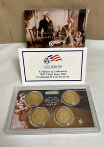 United States Mint Presidential $1 Coin Proof Set w/COA ~ 2007 ~ MIB - Bild 1 von 12