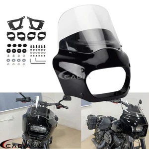 Carenado de faros de motocicleta + parabrisas para Harley Fat Bob FXFB FXFBS '18-'24 - Imagen 1 de 12