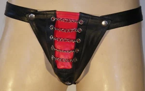 Leather briefs, leather underwear underpants, leather string leather briefs leather thong - Picture 1 of 9