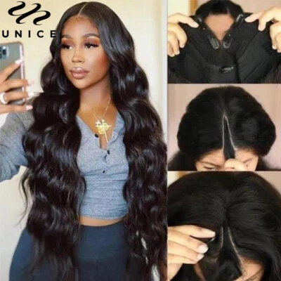 UNice Brazilian V Part Body Wave Wig Lace Front Human Hair Wigs for Black Women - Image 1 of 4
