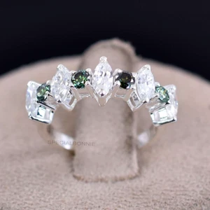 2.70Ct Certified Marquise Cut Diamond Band Ring, Great luster & Sparkle. - Picture 1 of 8