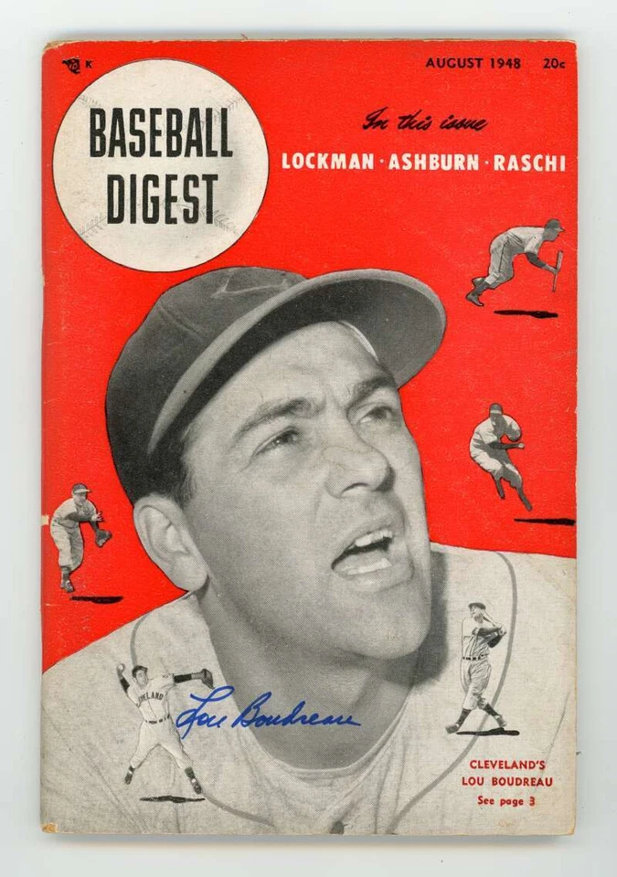 Lou Boudreau Indians Autographed Signed 1948 Baseball Digest Book JSA Authentic - Image 1 of 1