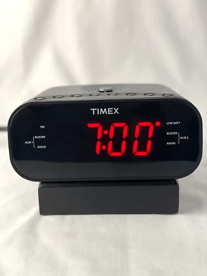 Timex Large Display AM/FM Alarm Clock Radio, Red LED Display, T231 - Image 1 of 4