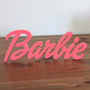 Big Barbie Logo Sign - Unique Wall Decor 27cm - Picture 1 of 10