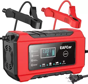 12V 6A Car Battery Charger, Trickle Charger and Maintainer, Smart Fully - Picture 1 of 12