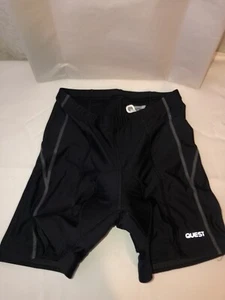 Quest Size Small Bicycle Padded Cycling Shorts Bicycle Black Poly Spandex - Picture 1 of 8