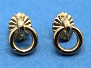 Casa de muñecas escala 1/12 2x anillo de latón dorado asas de tracción HW59A - Imagen 1 de 1