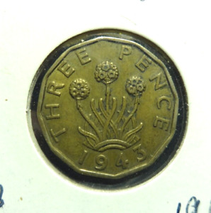 UK 1943  3  Pence * King George VI * 👀