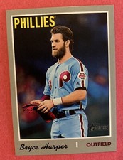 2019 Topps Heritage Bryce Harper Throwback Variation SSP Philadelphia Phillies