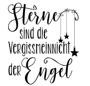 Stars Angels German Quotes Stamps Scrapbooking Remembrance Stamp Crafts Diy 1pc - Picture 1 of 12