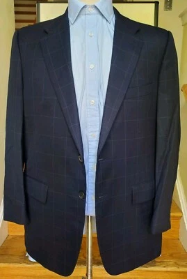 Corneliani 100% Virgin Wool Navy Blue Sport Coat Sz EU52R, US42. Made In Italy.  - Image 1 of 4