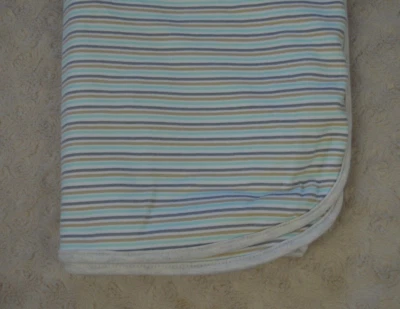 Manta bebé Garanimals rayas azul aguamarina gris blanco tostado Lovey Foto 1 de 4