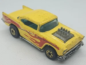 Vintage Hot Wheels 1978 1957 Chevy Bel Air Yellow With Red Flames - Picture 1 of 5
