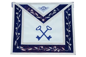 Masonic Blue Lodge Officer 100% Lambskin Apron Hand Made - TREASURER - Imagen 1 de 2