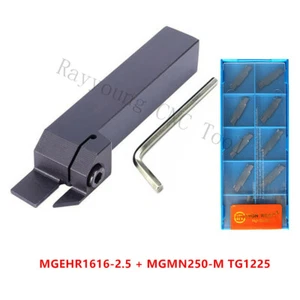 10P MGMN250-M TG1225 CNC Carbide insert +1P MGEHR1616-2.5 Grooving Tool Holder - Picture 1 of 5