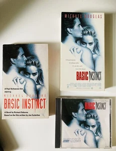 Basic Instinct 1992 film VHS  Movie Novelization Soundtrack CD Sharon Stone Set3 - Picture 1 of 2
