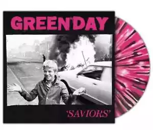 Green Day - Saviors LP Pink w/ Black & White Splatter Vinyl NEW Limited Edition - Imagen 1 de 4