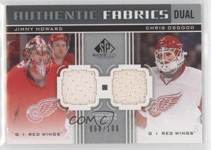 2011 SP Game Used Edition Authentic Fabrics Dual /100 Jimmy Howard Chris Osgood