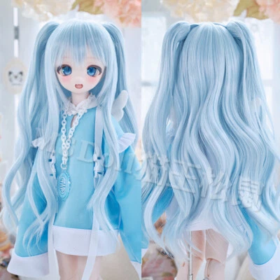 1/3 1/4 1/6BJD Doll Wig Used for Dolls Many Color Long Curly Hair Dual Horsetail - Image 1 of 4