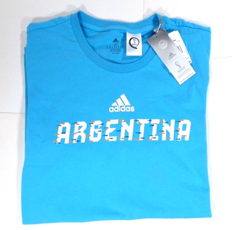Adidas Argentina Mens XL FIFA World Cup 2022 Blue Jersey Licensed T-Shirt New Cover