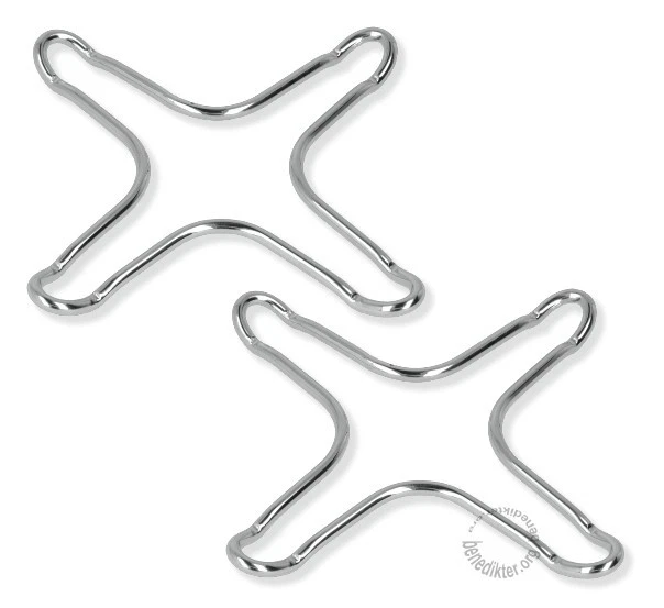 2 x GASKREUZ Metaltex METALL FLAMMENKREUZ GAS-HERDKREUZ Gasherdaufsatz
