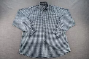Camisa Izod para Hombre Grande Verde a Cuadros Camisa con Botones Bolsillo Elastizada - Imagen 1 de 10