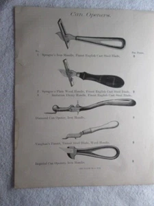 Antique Can Opener Catalog Page, Kitchen Decoration - Picture 1 of 3